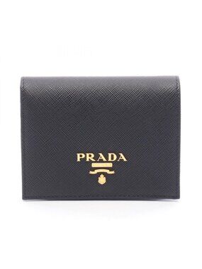 Prada Bifold Wallet Saffiano Metal Leather Trifold